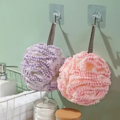 Big Bath Loofahs Shower Puff Ball, Flower Loofah Sponge Shower Bath Sponge Exfoliating Body Scrubber Pouf For Men Women