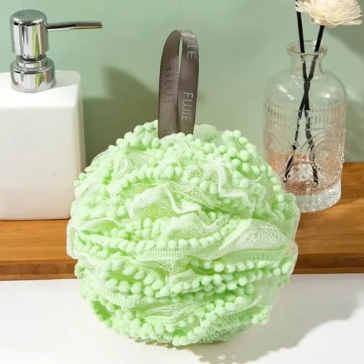Big Bath Loofahs Shower Puff Ball, Flower Loofah Sponge Shower Bath Sponge Exfoliating Body Scrubber Pouf For Men Women