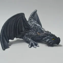 Big Squatting Dragon Sculpture, Resin Gothic Dragon Statue, Handicraft, Outdoor Decoration