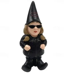 Biker Polystone Themed Garden Gnome Resin Garden Ornaments Yard Decoration Crafts