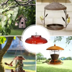 Bird Feeder Baffle, Rain Guard Bird Feeder Cone Squirrel Shield, Bird Feeder Protector, Hooked Squirrel Guard, Outdoor Squirrel Baffles for Bird Feeding Station
