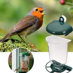 Bird Feeder For The Window Bird House With Strong Suction Cup For Hanging Guaranteed Dry Food 500ml Filling Volume