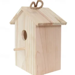 Bird House with Strong Suction Cups and lanyards for Outdoor use - See-Through Environmentally Friendly Wooden Bird nestBird Nest Transparent Design for Easy Observation