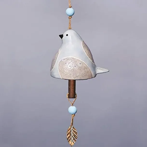 Bird Song Bell, Resin Craft Outdoor Wind Chime, Garden & Patio Hanging Decor, Home & Yard Decoration