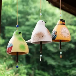 Bird Song Bell, Resin Craft Outdoor Wind Chime, Garden & Patio Hanging Decor, Home & Yard Decoration