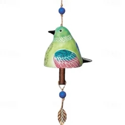 Bird Song Bell, Resin Craft Outdoor Wind Chime, Garden & Patio Hanging Decor, Home & Yard Decoration