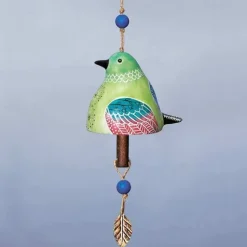 Bird Song Bell, Resin Craft Outdoor Wind Chime, Garden & Patio Hanging Decor, Home & Yard Decoration