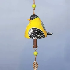 Bird Song Bell, Resin Craft Outdoor Wind Chime, Garden & Patio Hanging Decor, Home & Yard Decoration