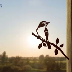 Birds Metal Garden Art Decor, Funny Metal Wall Sculptures Weatherproof Wrought Iron Art Sign Outdoor Garden Farmhouse Decor Wall Decor