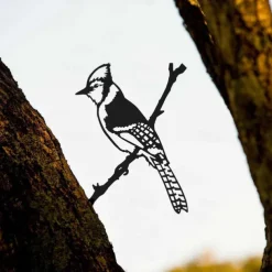 Birds Metal Garden Art Decor, Funny Metal Wall Sculptures Weatherproof Wrought Iron Art Sign Outdoor Garden Farmhouse Decor Wall Decor