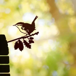 Birds Metal Garden Art Decor, Funny Metal Wall Sculptures Weatherproof Wrought Iron Art Sign Outdoor Garden Farmhouse Decor Wall Decor