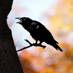 Birds Metal Garden Art Decor, Funny Metal Wall Sculptures Weatherproof Wrought Iron Art Sign Outdoor Garden Farmhouse Decor Wall Decor