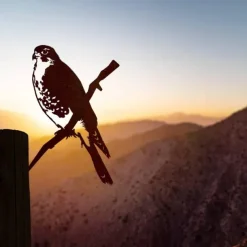 Birds Metal Garden Art Decor, Funny Metal Wall Sculptures Weatherproof Wrought Iron Art Sign Outdoor Garden Farmhouse Decor Wall Decor