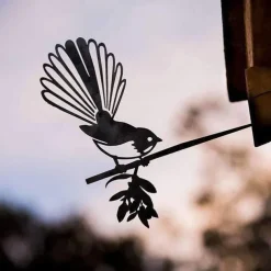 Birds Metal Garden Art Decor, Funny Metal Wall Sculptures Weatherproof Wrought Iron Art Sign Outdoor Garden Farmhouse Decor Wall Decor