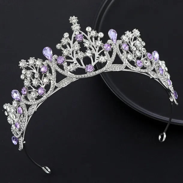 Birthday Party Crystal Rhinestones Crown for Birthday Queens and Princesses for Hair Accessories
