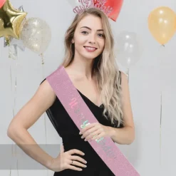 Birthday Party Fashionable Birthday Decorations 2-Piece Set for Girls and Women Headband and Sash with 'It's My Birthday' Available in Multiple Color Combo