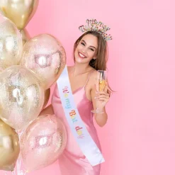 Birthday Party Fashionable Birthday Decorations 2-Piece Set for Girls and Women Headband and Sash with 'It's My Birthday' Available in Multiple Color Combo