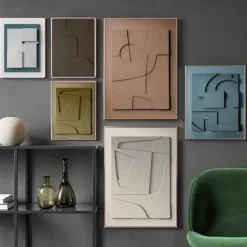 Black And White Abstract Texture 3d Geometry Art Painting On Canvas Prints Modern Minimal Wall Decor Sculptural Poster Pictures