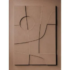 Black And White Abstract Texture 3d Geometry Art Painting On Canvas Prints Modern Minimal Wall Decor Sculptural Poster Pictures