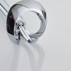 Black Bathroom Sink Mixer Faucet Waterfall Spout, Brass Basin Taps Single Handle One Hole Vessel Bathroom Tap with Hot and Cold Switch Golden Grey Chrome