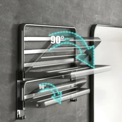 Black Bathroom Towel Rack Black Bathroom Storage Rack Toilet Bathroom Hardware Pendant Set Non Perforated Towel Rack