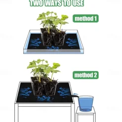 Black Capillary Mat for Automatic Plant Watering System - Ideal for Greenhouses, Hydroponics, and Indoor Potted Plant Germination Irrigation