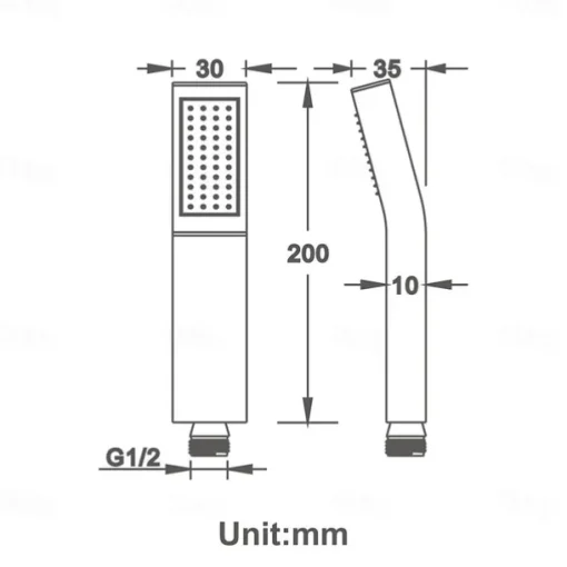 Black Hand Shower brass - Shower, New design Shower Head