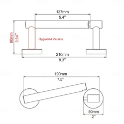 Black Toilet Paper Holder Bathroom Flexible Pivoting Tissue Handle on Wall Mounted, SUS 304 Stainless Steel Adjustable TP Large Mega Roll Holder for Wooden Cabinet Classic Matte