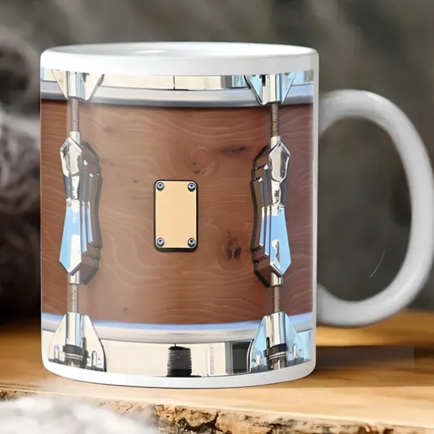 Black Vintage Drum Mug, Funny Drumming Gifts, Christmas Gift for Drummer, Drumming Coffee Cup, Drumming Dad, Drummer Brother Tumbler Gifts, Drums 11oz