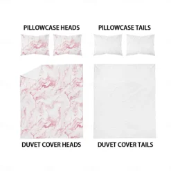 Black White Marble 3D Printed 3-Piece Set of Down Duvet Covers 100% Cotton for Hotels Bedrooms Guest Rooms Bedding Sets Comfy Sets