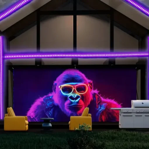 Blacklight Door Decorations Garage Door Cover Glow in the Dark Animal Dog Outdoor Banner Large Backdrop for Party Outdoor Garage Door Home Wall Decorations
