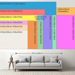 Blacklight Tapestry UV Reactive Glow in the Dark Glow Party Neon Deer Animals Psychedelic Trippy Misty Hanging Tapestry Wall Art Mural for Living