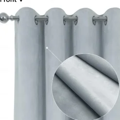 Blackout Curtain Drapes Velvet Farmhouse Grommet/Eyelet IKEA Series Curtain Panels For Living Room Bedroom Door Kitchen Window Treatments Thermal Insulated Room Darkening