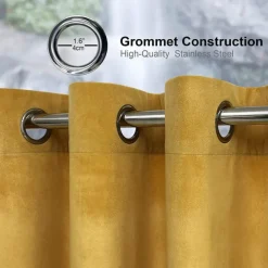 Blackout Curtain Drapes Velvet Farmhouse Grommet/Eyelet IKEA Series Curtain Panels For Living Room Bedroom Door Kitchen Window Treatments Thermal Insulated Room Darkening