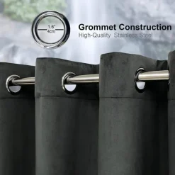 Blackout Curtain Drapes Velvet Farmhouse Grommet/Eyelet IKEA Series Curtain Panels For Living Room Bedroom Door Kitchen Window Treatments Thermal Insulated Room Darkening