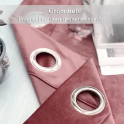 Blackout Curtain Drapes Velvet Farmhouse Grommet/Eyelet IKEA Series Curtain Panels For Living Room Bedroom Door Kitchen Window Treatments Thermal Insulated Room Darkening