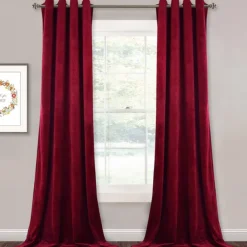 Blackout Curtain Drapes Velvet Farmhouse Grommet/Eyelet IKEA Series Curtain Panels For Living Room Bedroom Door Kitchen Window Treatments Thermal Insulated Room Darkening