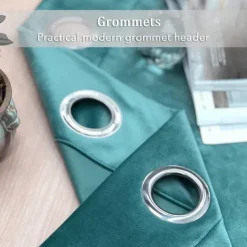 Blackout Curtain Drapes Velvet Farmhouse Grommet/Eyelet IKEA Series Curtain Panels For Living Room Bedroom Door Kitchen Window Treatments Thermal Insulated Room Darkening