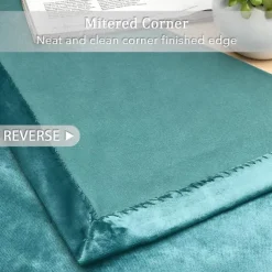 Blackout Curtain Drapes Velvet Farmhouse Grommet/Eyelet IKEA Series Curtain Panels For Living Room Bedroom Door Kitchen Window Treatments Thermal Insulated Room Darkening