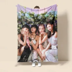 Blackpink Pattern Soft Throws Blanket,Novelty Flannel Throw Blankets Warm Printed All Seasons Gifts Home Decor Big Blanket