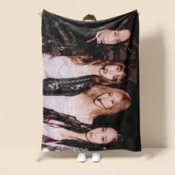 Blackpink Pattern Soft Throws Blanket,Novelty Flannel Throw Blankets Warm Printed All Seasons Gifts Home Decor Big Blanket