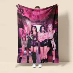Blackpink Pattern Soft Throws Blanket,Novelty Flannel Throw Blankets Warm Printed All Seasons Gifts Home Decor Big Blanket