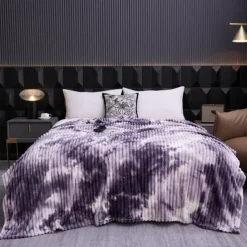Blanket for Beds Tie Dyeing Warm Manta Single/Queen/King Flannel Fleece Thow Blanket Thick Warm Plaids for Bedroom Sofa