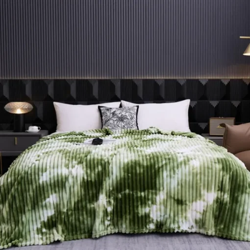 Blanket for Beds Tie Dyeing Warm Manta Single/Queen/King Flannel Fleece Thow Blanket Thick Warm Plaids for Bedroom Sofa