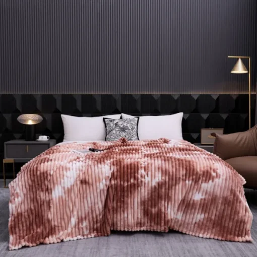 Blanket for Beds Tie Dyeing Warm Manta Single/Queen/King Flannel Fleece Thow Blanket Thick Warm Plaids for Bedroom Sofa