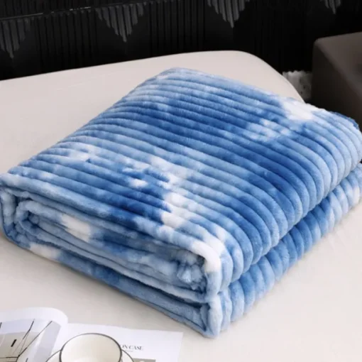 Blanket for Beds Tie Dyeing Warm Manta Single/Queen/King Flannel Fleece Thow Blanket Thick Warm Plaids for Bedroom Sofa