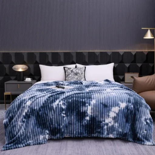 Blanket for Beds Tie Dyeing Warm Manta Single/Queen/King Flannel Fleece Thow Blanket Thick Warm Plaids for Bedroom Sofa