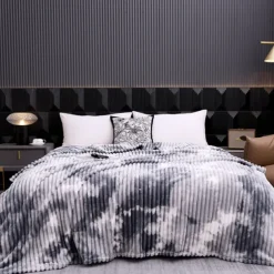 Blanket for Beds Tie Dyeing Warm Manta Single/Queen/King Flannel Fleece Thow Blanket Thick Warm Plaids for Bedroom Sofa