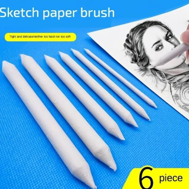 Blending Smudge Stump Stick Tortillon Sketch Art White Drawing Charcoal Sketching Tool Rice Paper Pen Artist Supplies