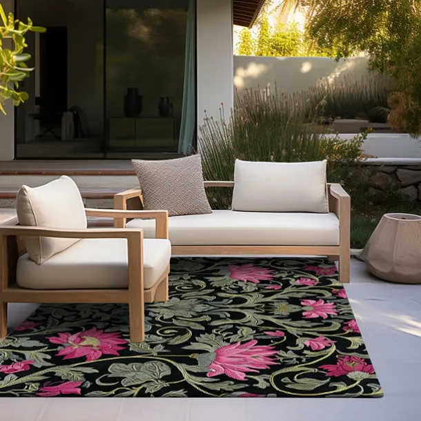 Blue Flower Area Rug Kitchen Mat Non-Slip Oil Proof Floor Mat Livingroom Rug Indoor Outdoor Mat Bedroom Decor Bathroom Mat Entrance Rug Door Mat Bird Tree of Life